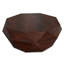 Table basse cylindrique contemporaine en acacia massif à motif géométrique à facettes l 35 po Zayn-1202245389
