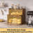 Double Layer Bamboo Bread Box For Kitchen Counter,Bread Holder,Countertop Bread Storage