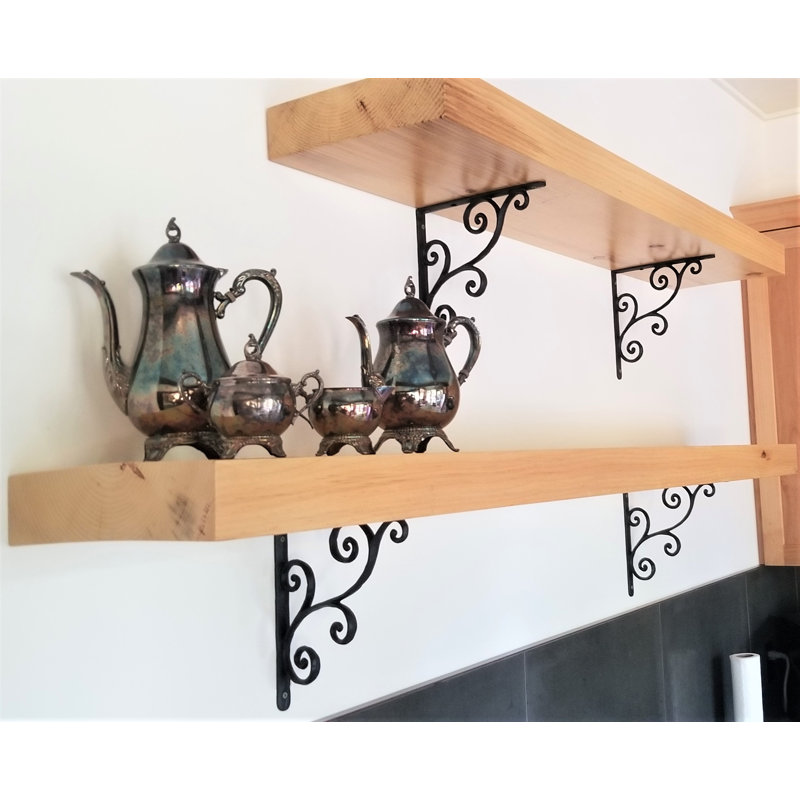 Rustic Shelf Bracket, Black