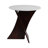 Round Accent Table Acacia Wood & Marble Modern Design White Marble Top Wood Base Living Room, Bedroom, Office 21" Brown.