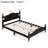 Modern Rustic Solid Wood Platform Bed with Durable Slat Support-437724205-437724206