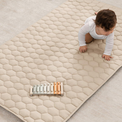 Comfy Cubs Premium Play Mat - Kids & Toddler Play Mat with Non-Slip Bottom - Plush Quilted Top Baby Mat