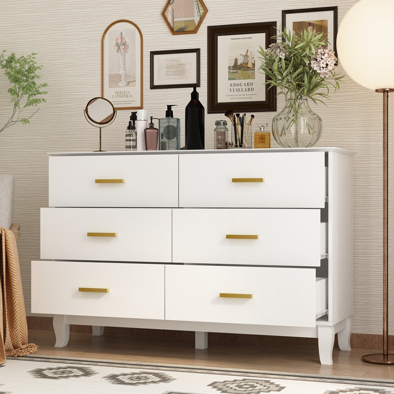 Winston Porter Ingvar 6 - Drawer Dresser & Reviews | Wayfair