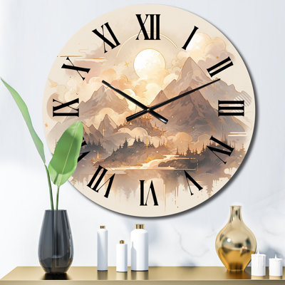Bold Mountain Wilderness - Abstract Landscape Wall Clock