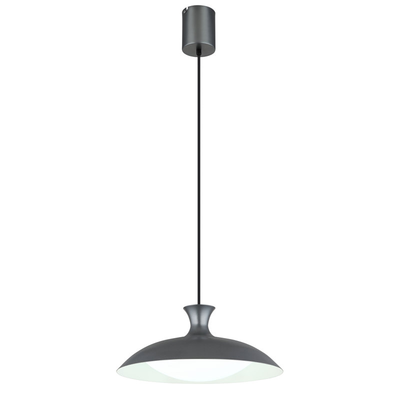 1 - Light LED Geometric Pendant, Nickel Matt