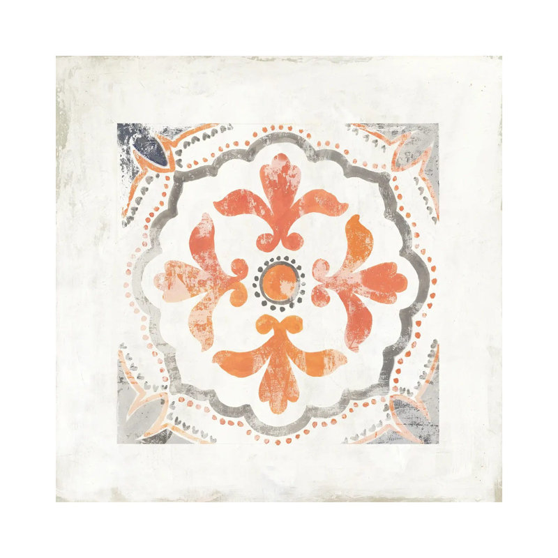 Moroccan Coral III by Tom Reeves - Wrapped Canvas Painting, 66.04 cm H x 66.04 cm W x 1.91 cm D