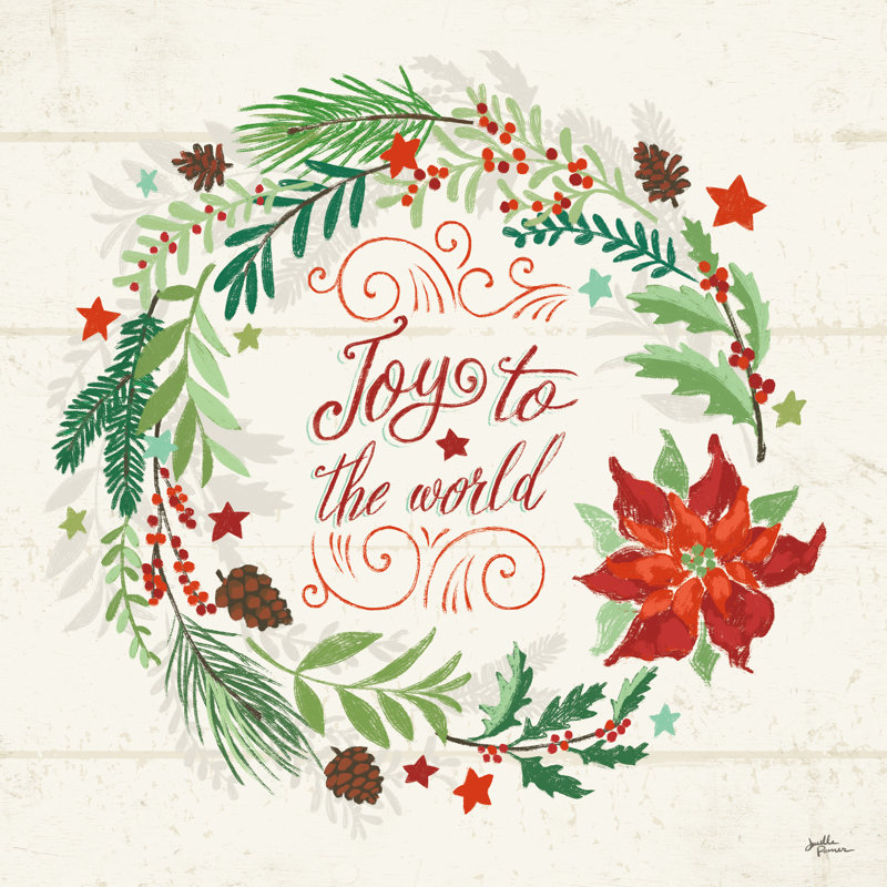 Holiday Joy III - Imprimé, Toile encadrée noire, Non, H 12 po x l 12 po x P 1,25 po