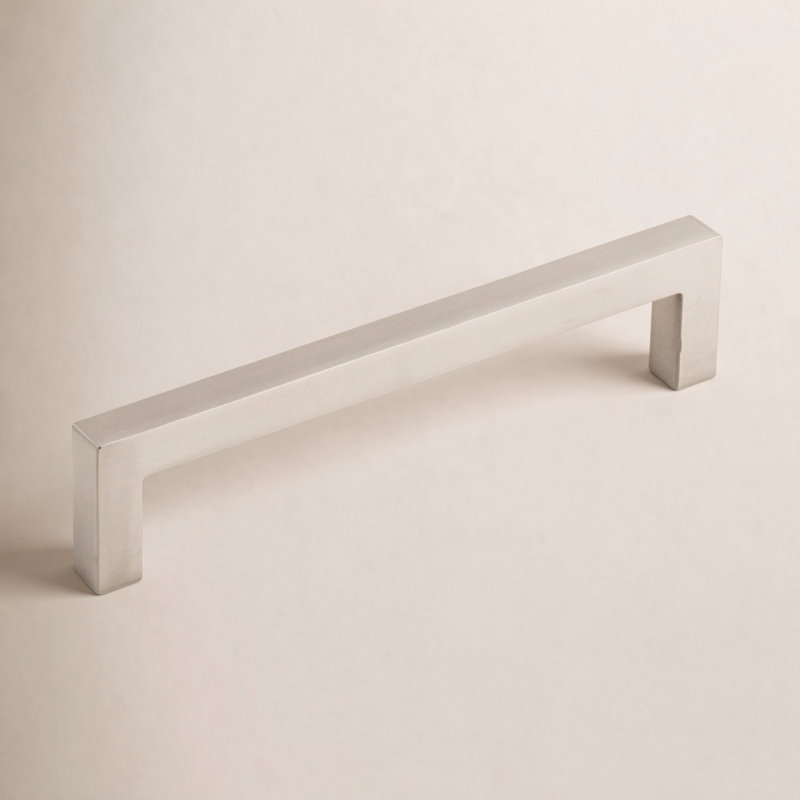 Square Bar pull, Brushed Satin Nickel, 5 1/16" Center to Center