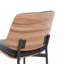 Faux Leather Dining Chair with Walnut Bentwood Back & Seat Base – Breathable Chair with Metal Legs-1289439586