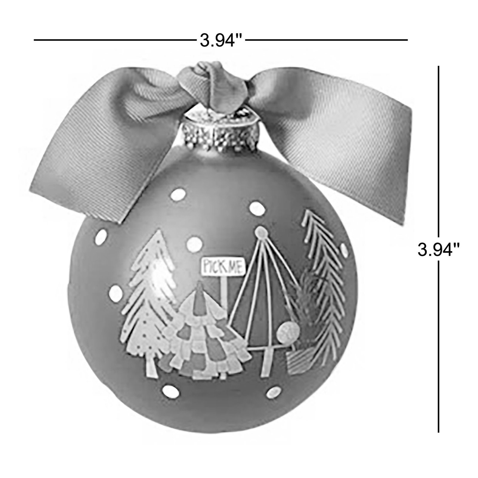 4" Glass Bauble