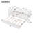 Wood Twin Size Platform Bed with Guardrail and Trundle for Kids – Solid Pine Daybed, Space-Saving, No Box Spring Required, White-1885849728