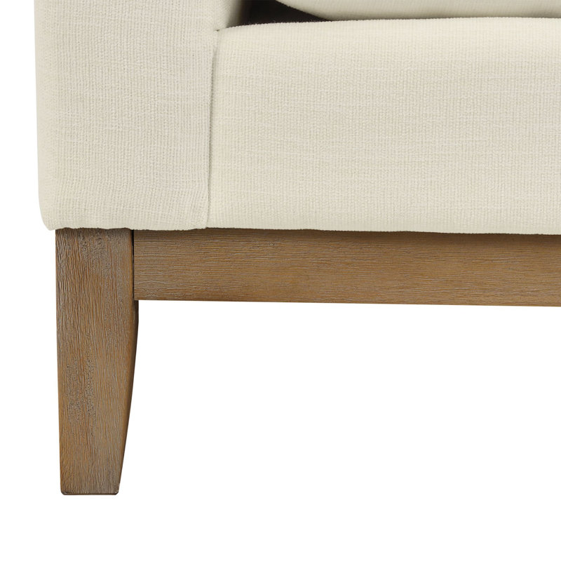 Bellah Upholstered Armchair, White 100% Polyester