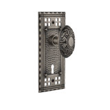 Victorian Interior Mortise Door Knob with Craftsman Long Plate