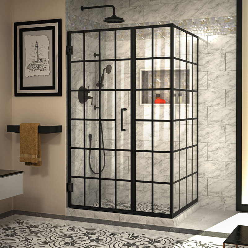 Cabine de douche rectangulaire sans cadre 45,88 "x 72" Unidoor Toulon
