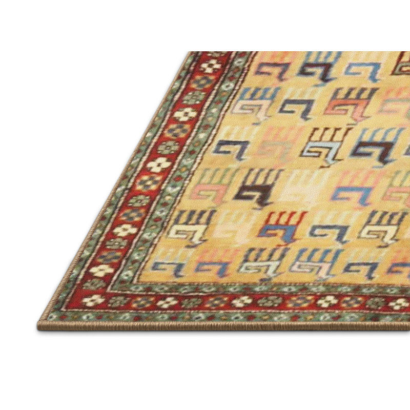 Tapis beige / brun / bleu, Rectangle 7 pi x 10 pi
