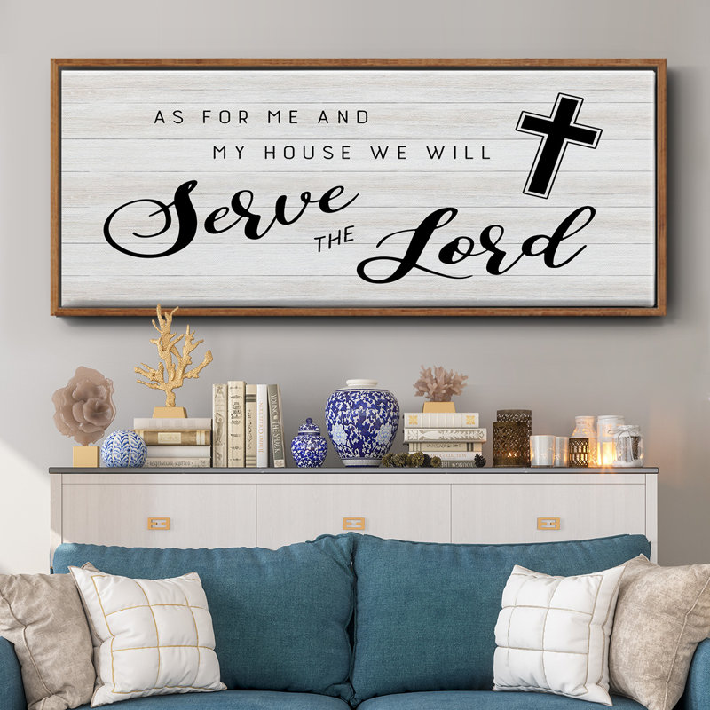 Serve the Lord - Toile encadrée, H 20 po x l 50 po