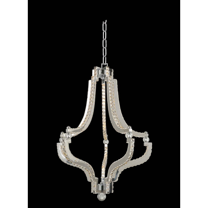 Luminaire suspendu Cambria 1 LT chromé / transparent Allegri