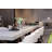 MALAGA Dining Table Rectangle Large made of Concrete and Wood 305 x 101 x 75 cm