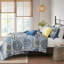 Ensemble de courtepointe réversible 6 pièces avec coussins décoratifs-122524961