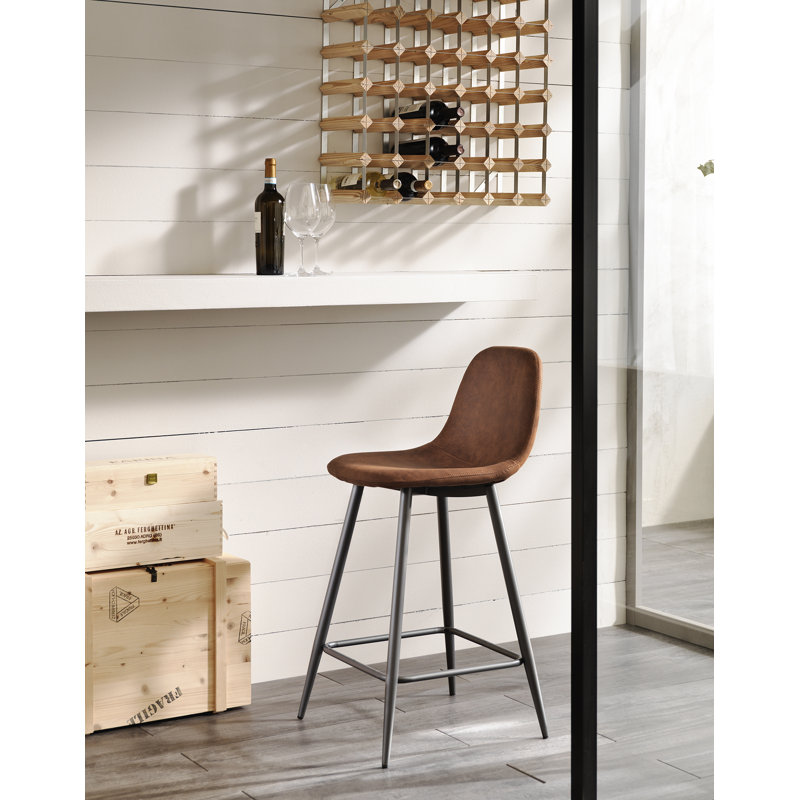 Aatami 64cm Bar Stool, Brown Vintage