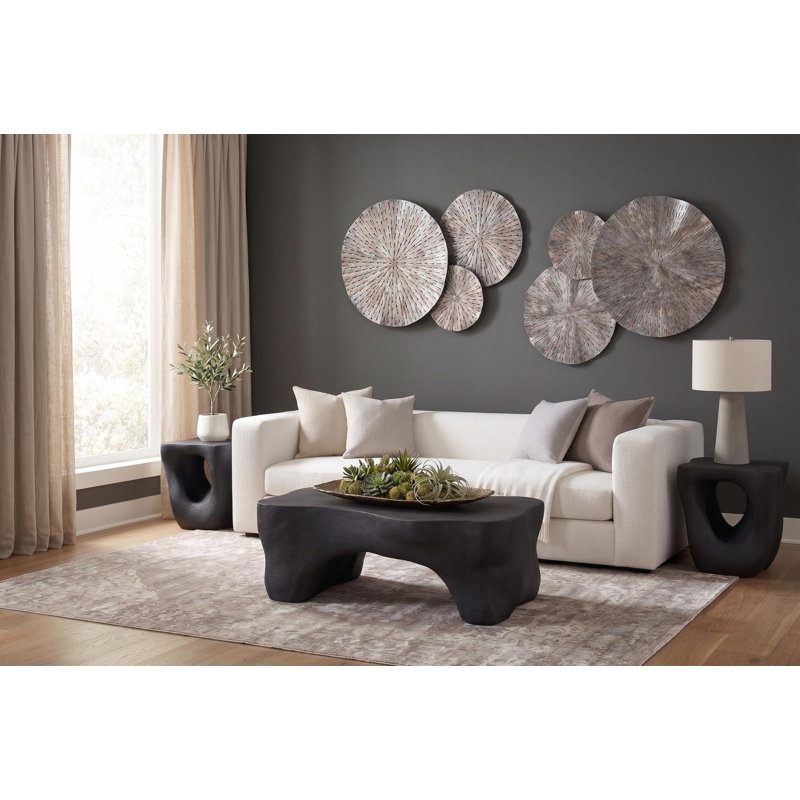 Strata Side Table, Charcoal Stone