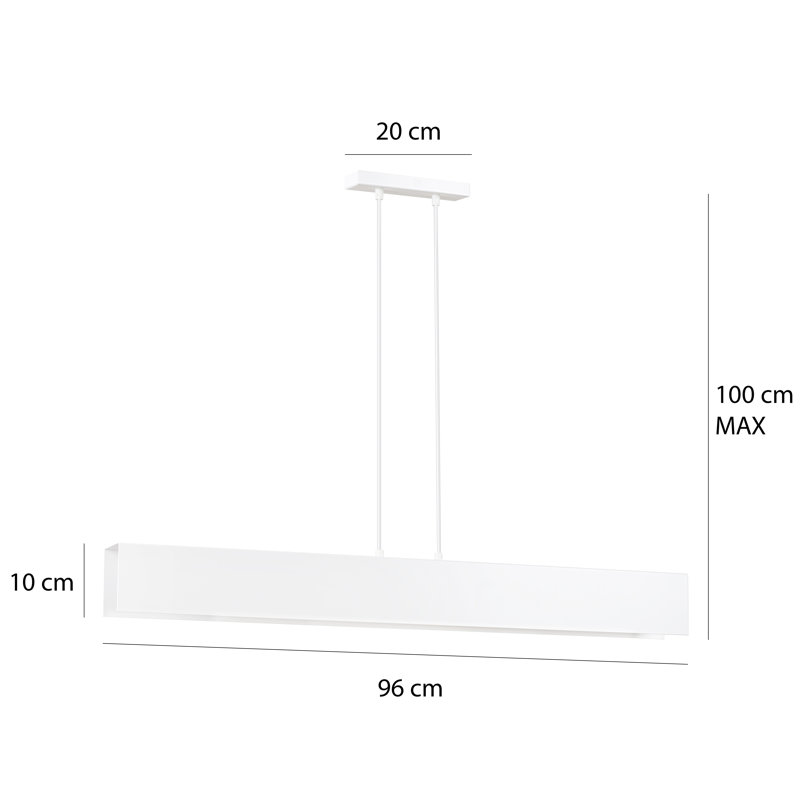 Zio 4 - Light Kitchen Island Pendant, White