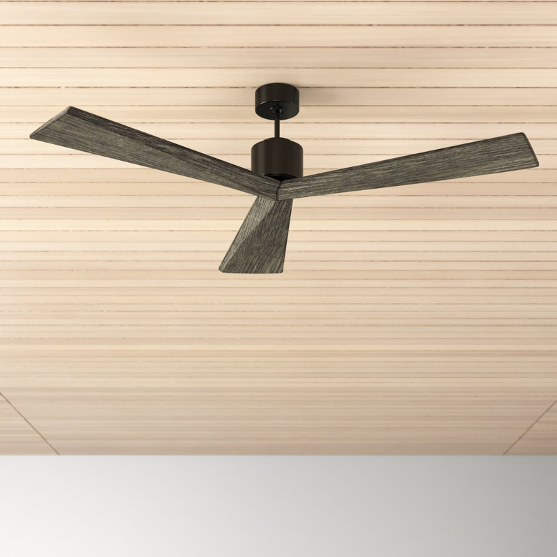 Mirage 60'' Ceiling Fan, Aged Pewter/Light Gray Weathered Oak, 52"