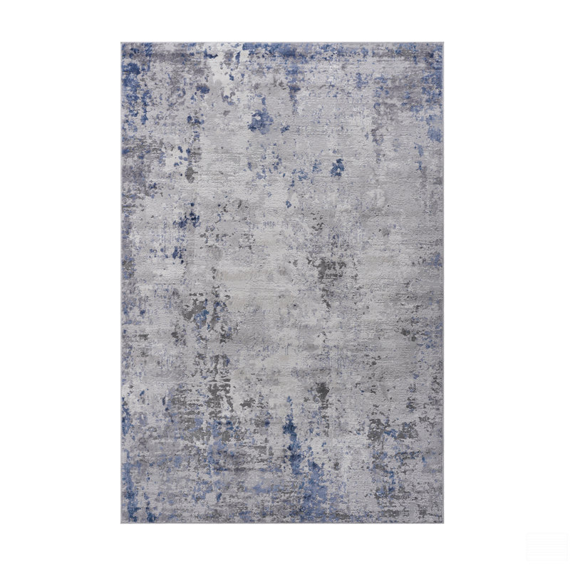 5X7 Abstract Area Rug, Rectangle 5'3" x 7'6"