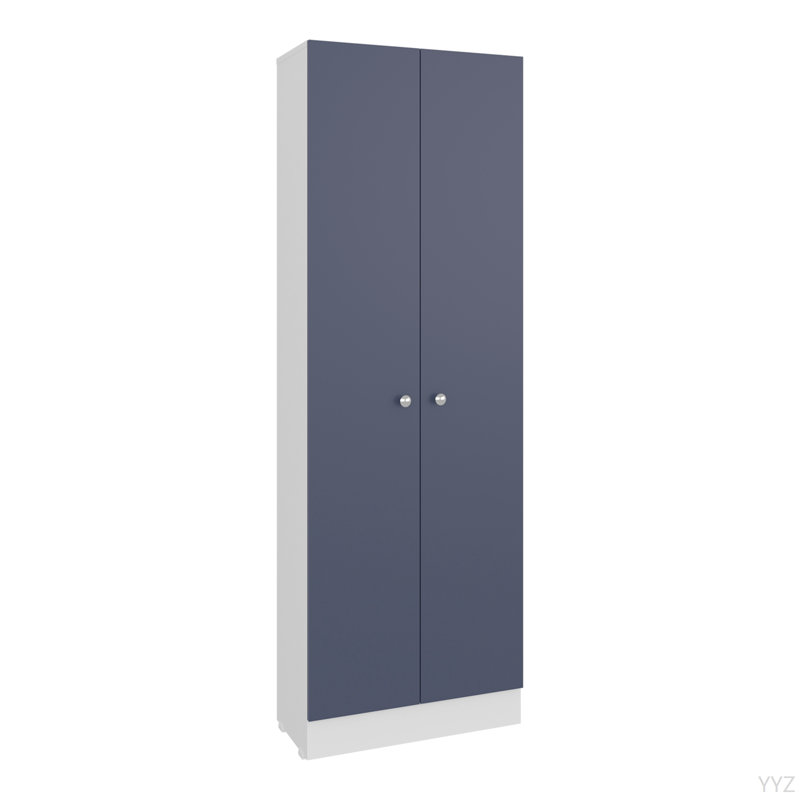 Armoire de rangement à plusieurs étages avec cinq tablettes de rangement et deux portes, solution de rangement et d'organisation pour la cuisine