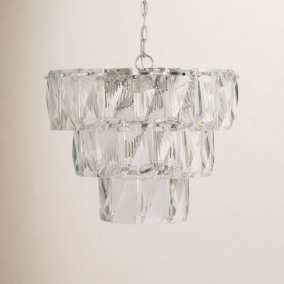 7 - Light Metal Dimmable Geometric Chandelier