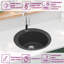 Zadie Granite Kitchen Sink Single Basin Round-41238034