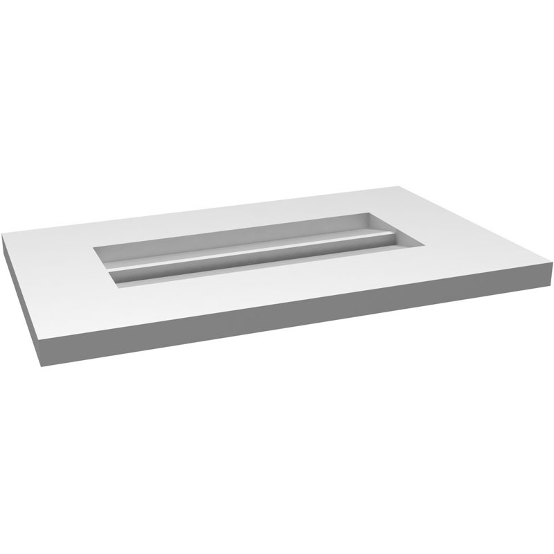 Évent à pignon fonctionnel en uréthane rectangulaire à fixation en surface, brun clair apprêté, H 12 po x l 20 po x P 1 po