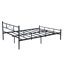Classic Metal Bed Frame with Decorative Headboard & Footboard-1949914837-1949914839