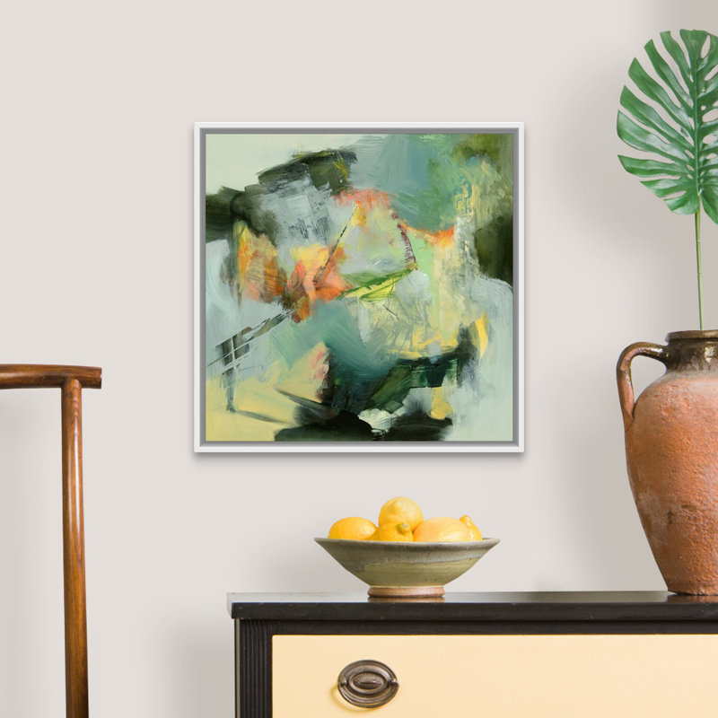 Reproduction d’art sur toile, "The Storyteller" par Emilia Arana, Cadre blanc, H 22 po x l 22 po x P 1,75 po
