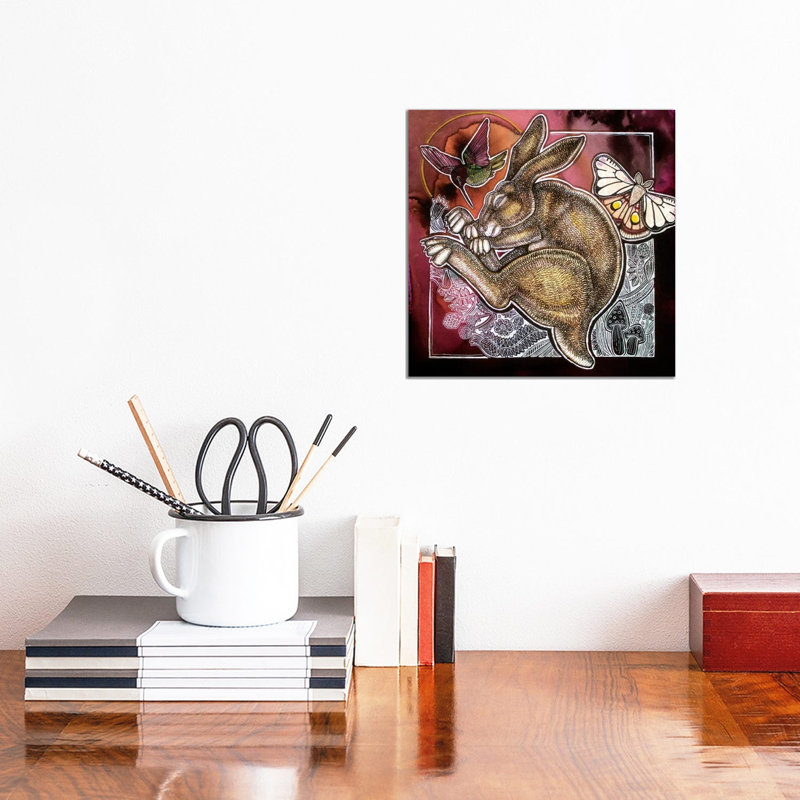 The Dreaming Hare by Lynnette Shelley - Wrapped Canvas Print, 30.48 cm H x 30.48 cm W