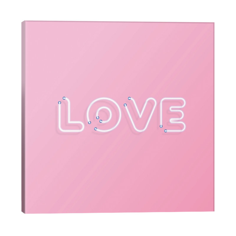 Love You Neo - Wrapped Canvas Print, 30.48 cm H x 30.48 cm W