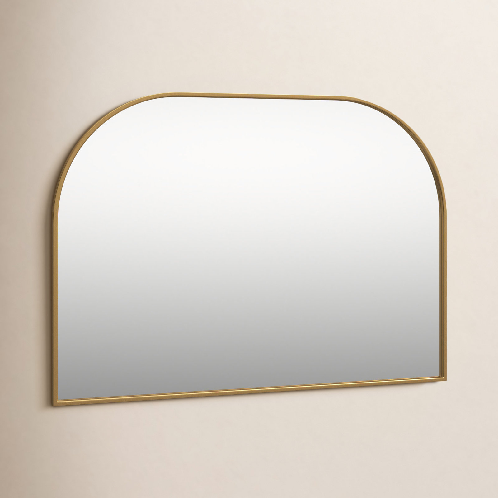 Sabine Metal Wide Arch Wall Mirror, Brass, 30" x 42"