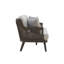 Canapé d'extérieur Geny, 2 coussins décoratifs, tissé en osier gris, 81 pouces