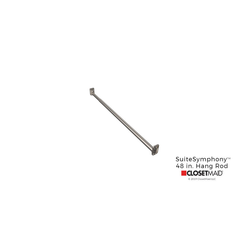 Adjustable Satin Nickel Expandable Closet Rod 30-48 Inches