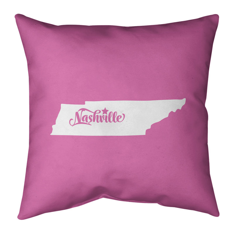 Pillow, Pink, Nashville, 14" x 14"