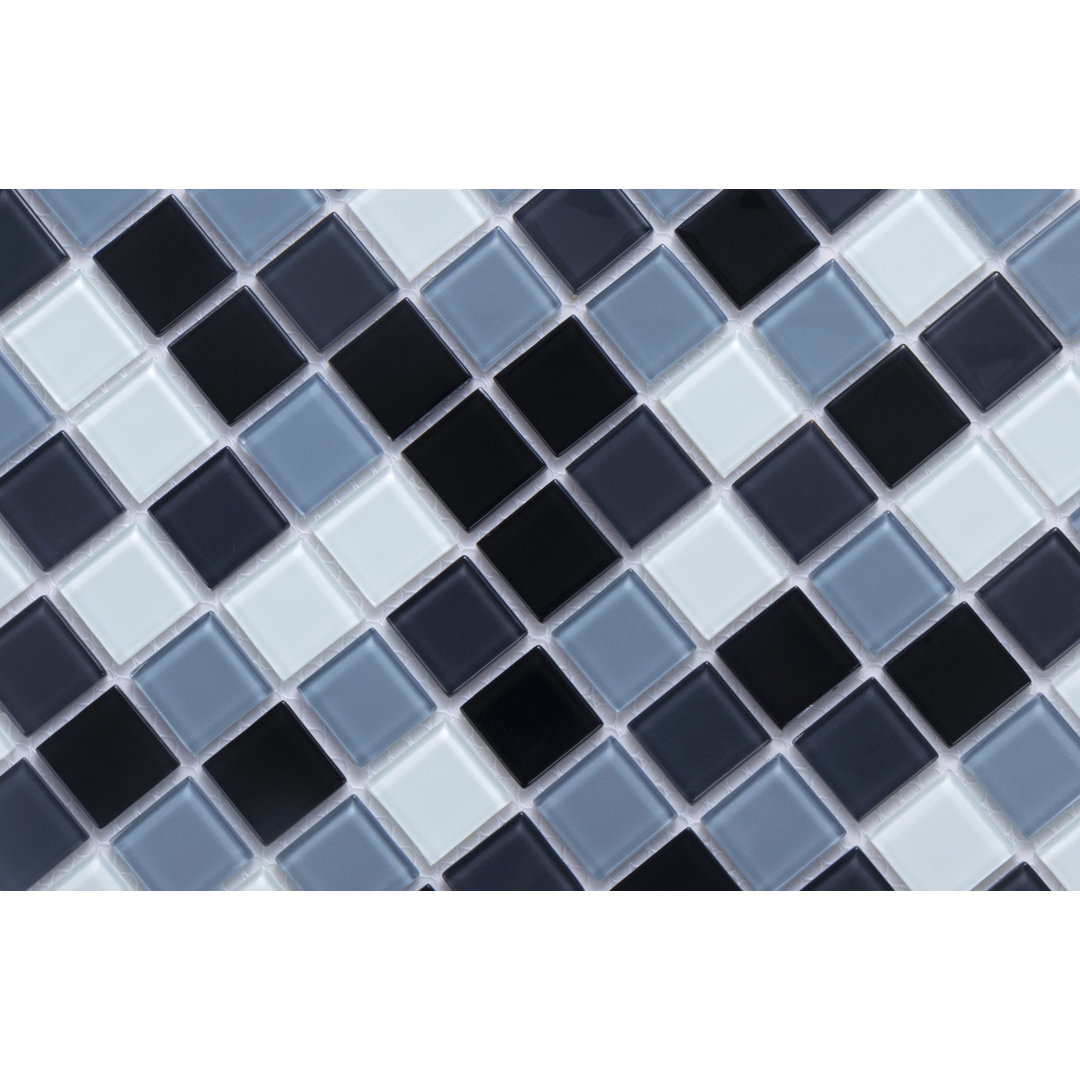 1" x 1" Straight Edge Glass Mosaic Tile WS Tiles®