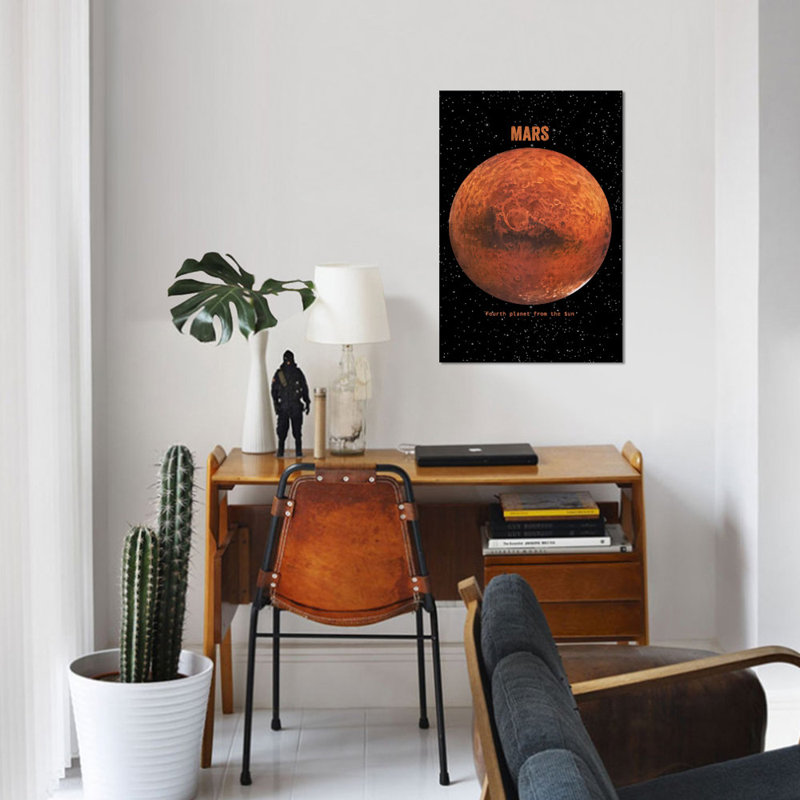« mars », reproduction d’impression sur toile, H 12 po x l 8 po x P 0,75 po, Toile tendue, Pas de tapis