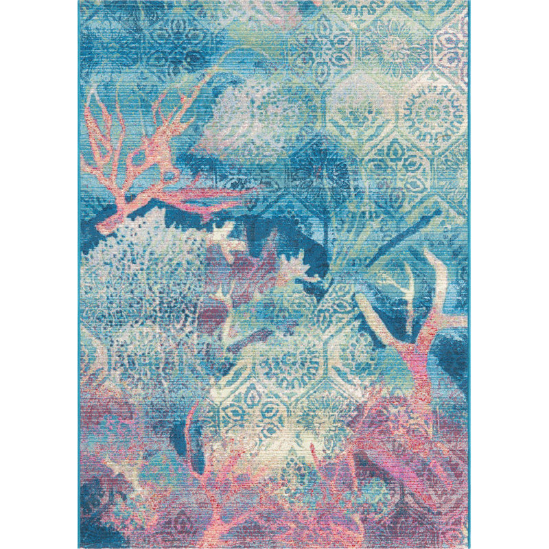 Multi Edgartown Indoor/Outdoor Modern Rug, Rectangle 4' x 6'