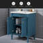 Meuble-lavabo 24 po sans lavabo, meuble de rangement moderne à 2 niveaux, meuble-lavabo à simple cuve, grandes tablettes de rangement (PAS D'ÉVIER)