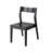 Morven Mid-Century Solid Wood Stackable Dining Chair, MVC-48-W, with Angular Back & Contoured Seat, Ebony Black-664416985