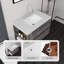 Meuble-lavabo flottant 30 po avec lavabo et tiroir à fermeture en douceur-133585840-133585842