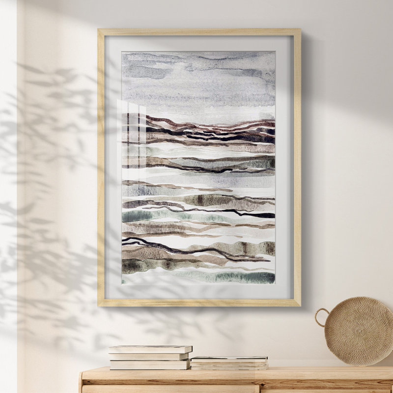 Muted Earth Layers I -Framed Print, Natural