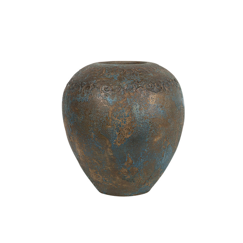Jaquan Table Vase 1, Gold/Turquoise