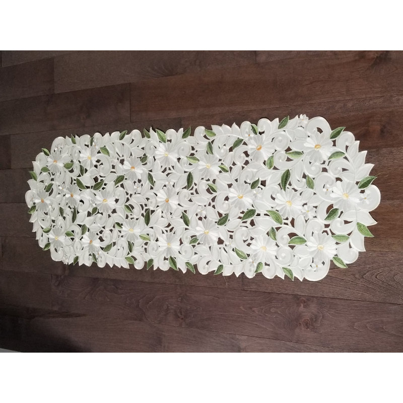 Chemin de table rectangulaire Margarita, 44 po x 15 po