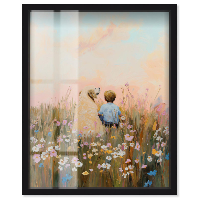 «Sunset Companions Shadowbox Print» par Art Remedy, H 37 po x l 31 po, Noir
